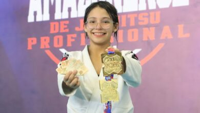 Photo of Samantha Galega fatura ‘Double Gold’ no Amazonense de Jiu-Jítsu Pro